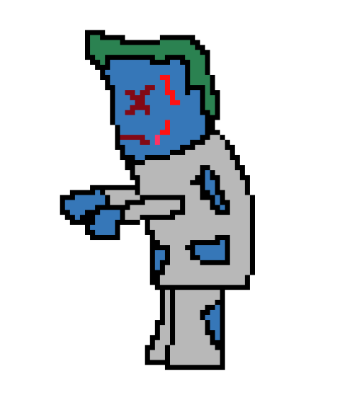 Zombie PNG Pixel Character Image