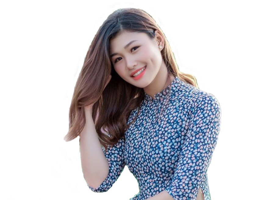 Beautiful Chinese dimple girl free png