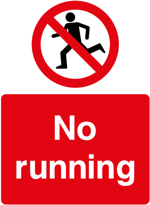 No Running PNG Tag Free Download