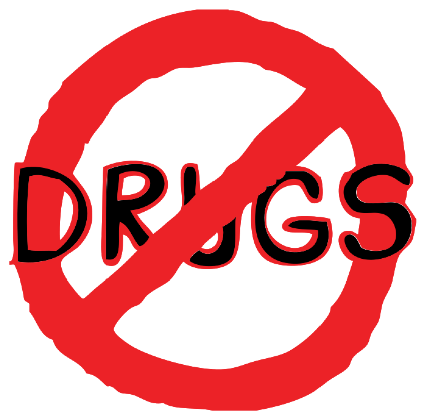 Spray Text on No Drugs PNG Image Free Download