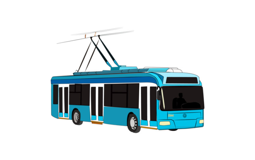 Travel Trolleybus PNG Image On Free Background