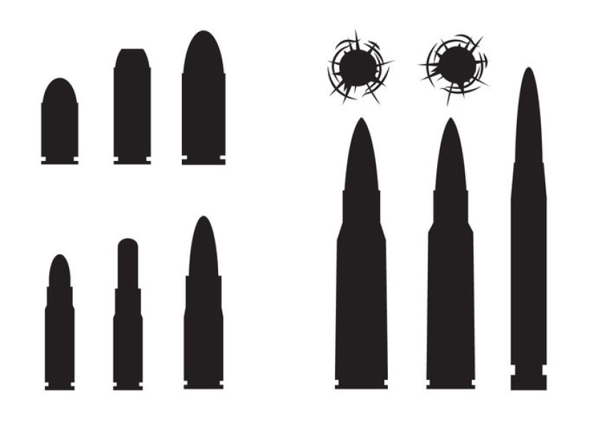 Gun Bullet Vector Art, Icon, Graphics Free Download
