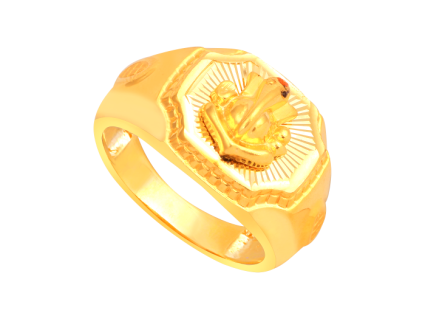 Golden Ring with Ganesha picture PNG Free Downliad