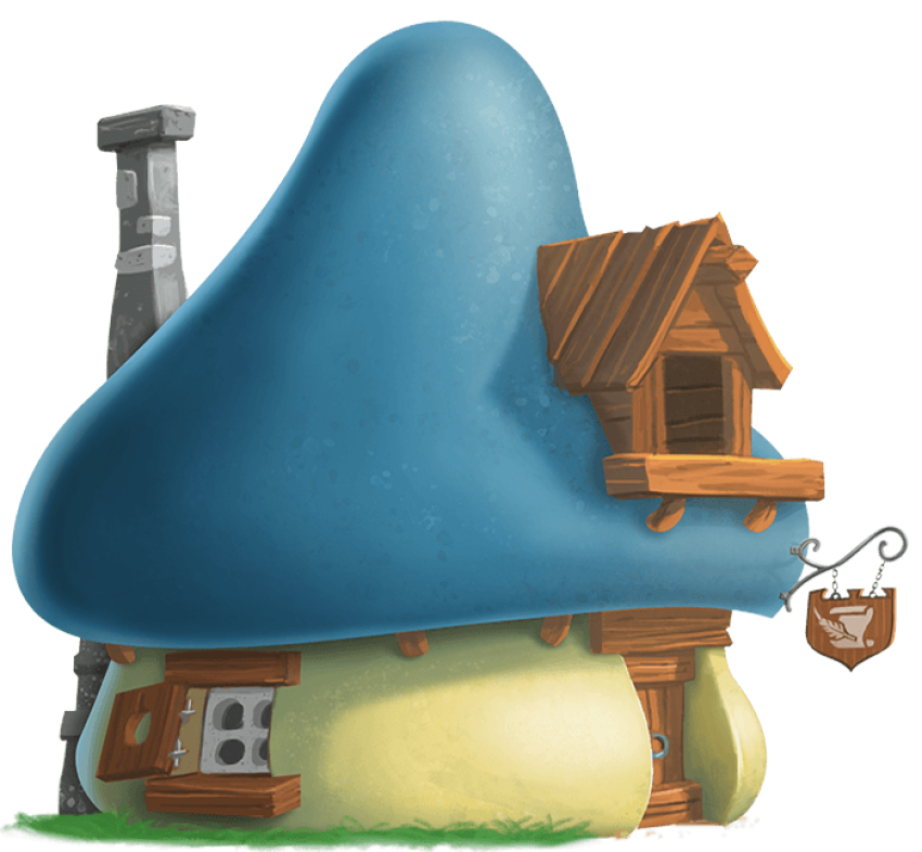 Silhouette Stock Smurfs House PNG Drawing Free Download