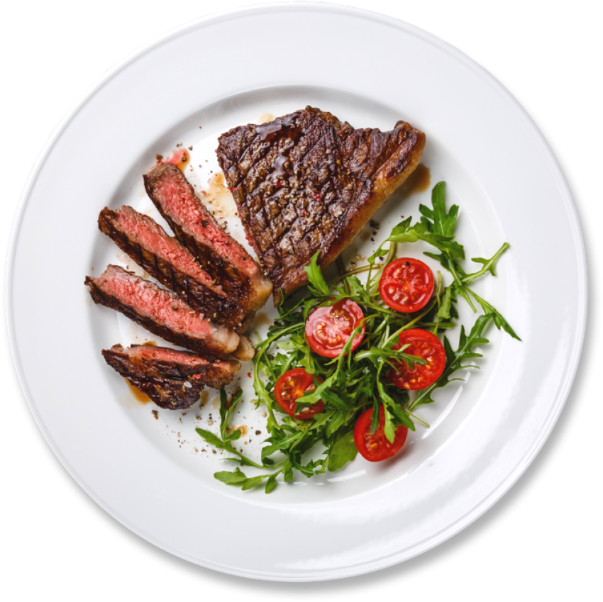 Steak Food On Plate PNG Image Free Download