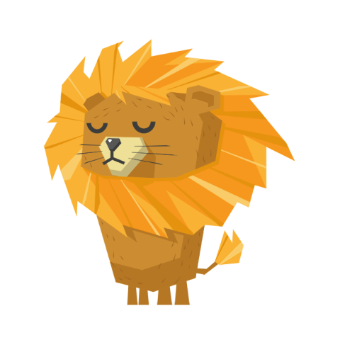 Lion lion closed eyes closed PNG Free Download