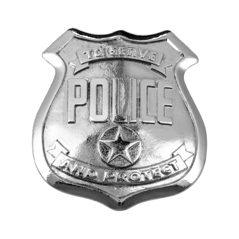 Transparent Silver Police Badge PNG Image Free Download