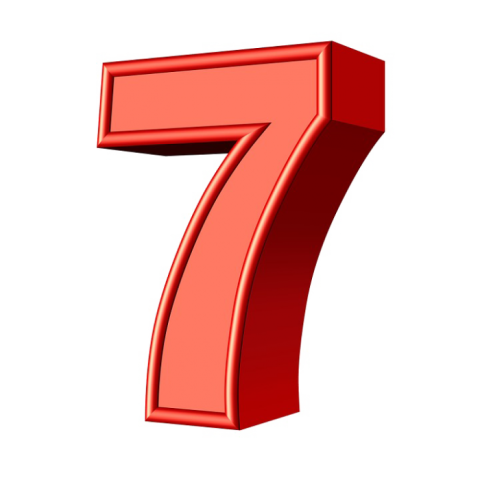 Animated 7 Number PNG Icon Free transparent background