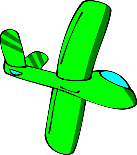 Green Glider PNG Drawing Free Download
