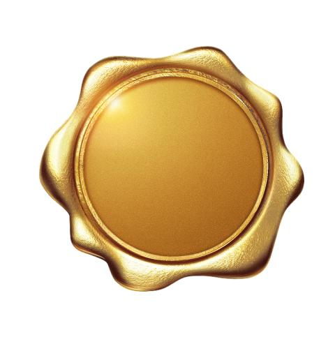 Golden stamp round shape free png
