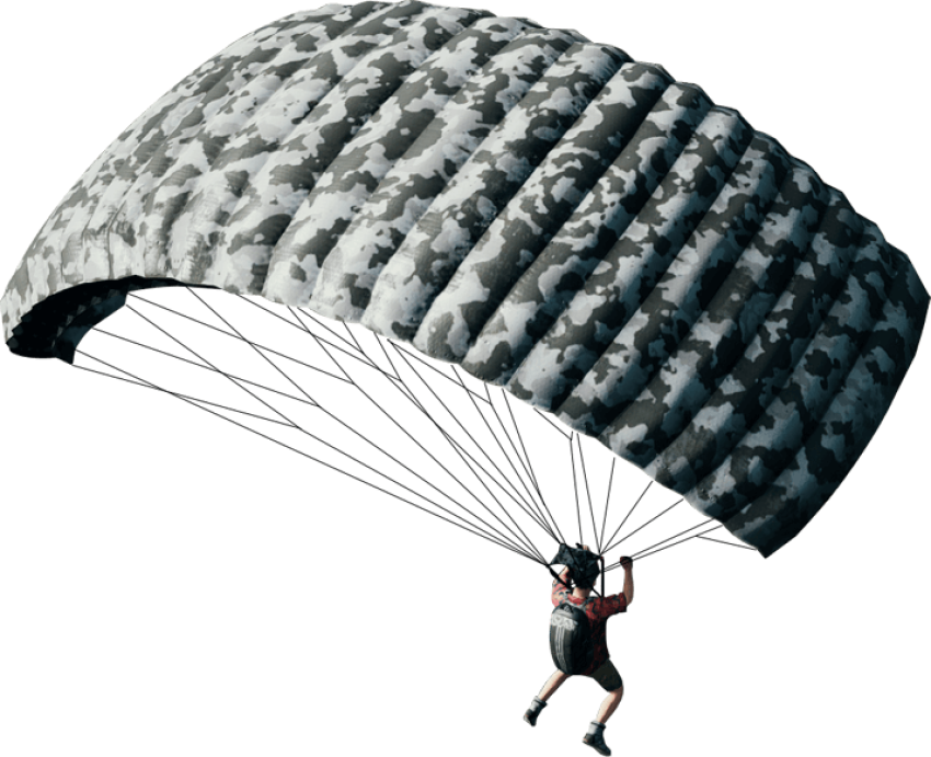 Parachute landing in earth free png