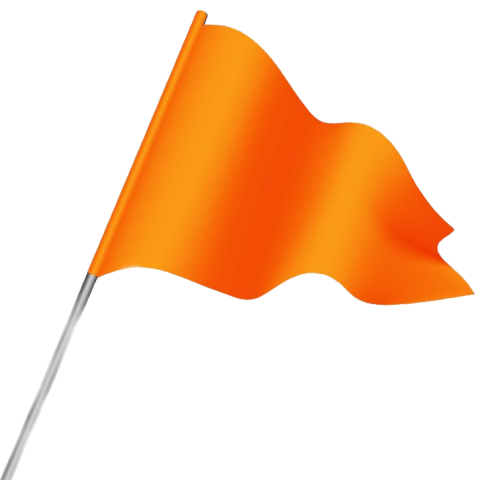 Orange Waving India Flag PNG Transparent Image