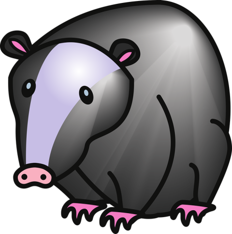 Silhouette Badger Cartoon PNG Picture Free Download