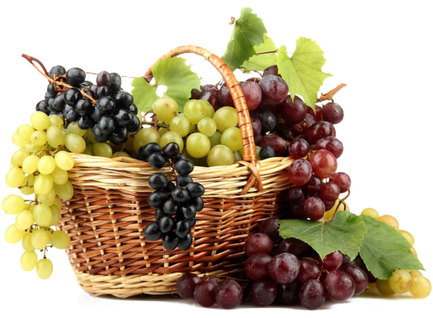 Best Transparent Grapes Fresh Fruits Backet PNG Free Download