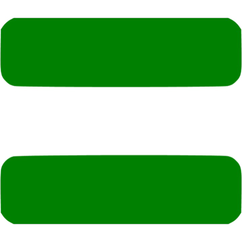 Green Equals PNG Sign Image