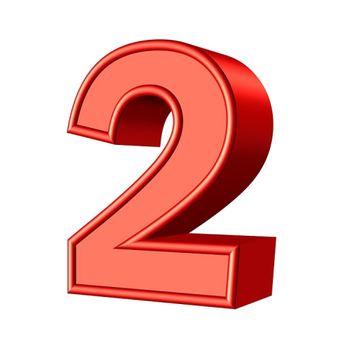 HD 2 Number PNG Pic Transparent background