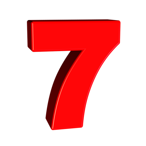 Neno 7 Number PNG Image