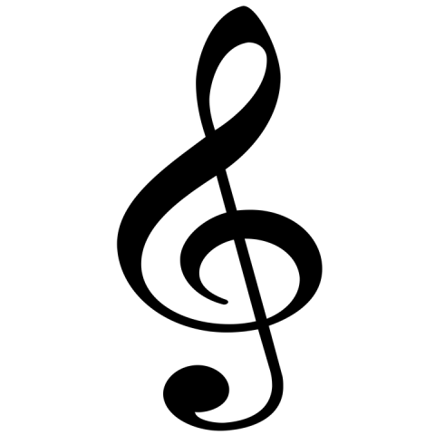 G Clef PNG Tattoo Design Free Download