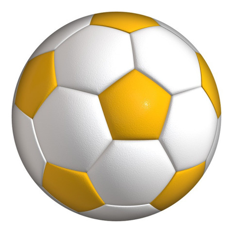 Football white and yellow colour transparent background png free download