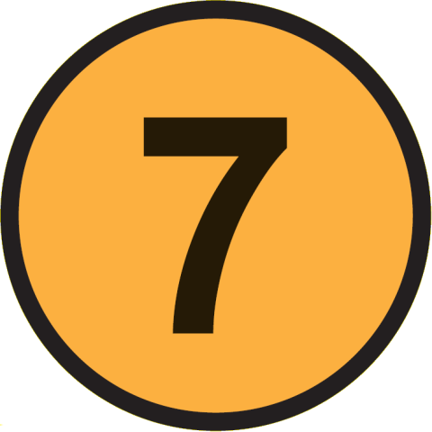 7 Number PNG Sticker Free Download