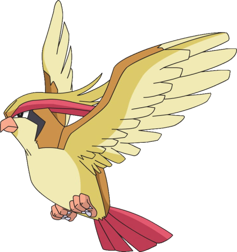 Isolated on Fly Sparrow in Pokemon PNG Cartoon Image