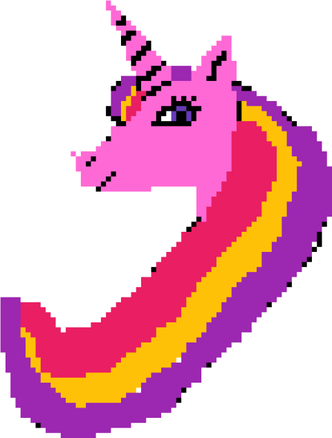 Pixel Unicorn PNG Artwork image Free Download