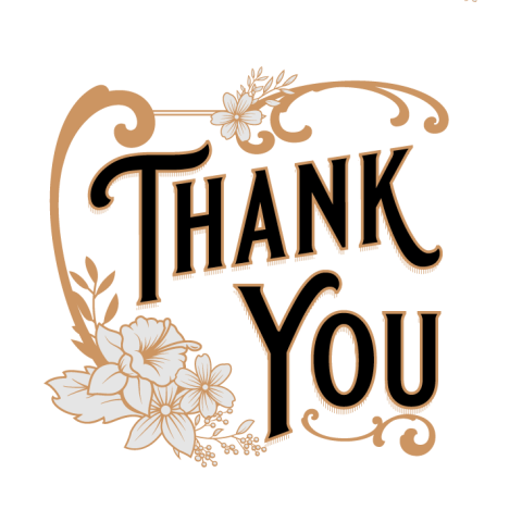 Elegant Thank You PNG Transparent Free Download