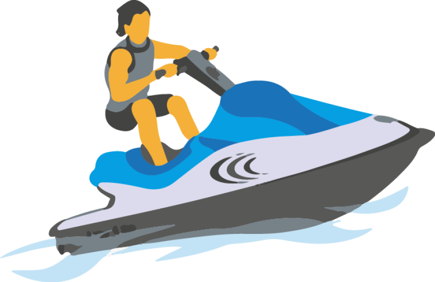 Handart on Jet Ski PNG Image Free Download