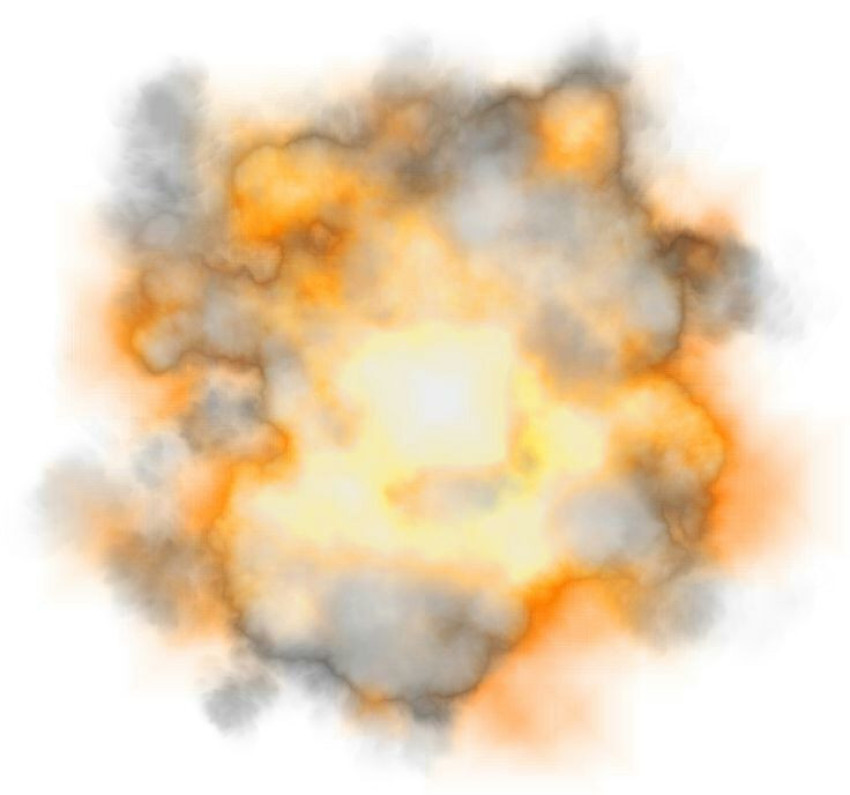 Transparent fire smoke ball with light effect png free download