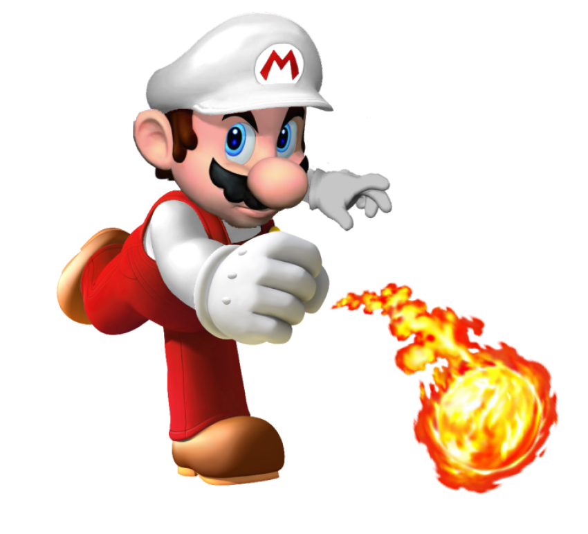 Fire Mario _ transparent background super mario p png free download