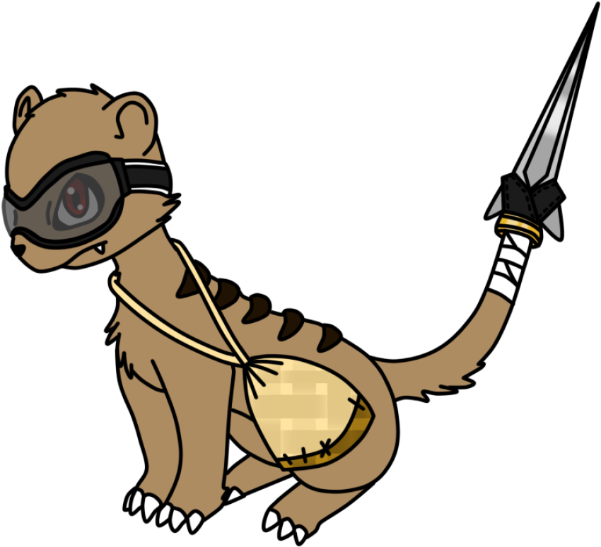 Cute Cartoon Mongoose PNG Fighting Image Free Download