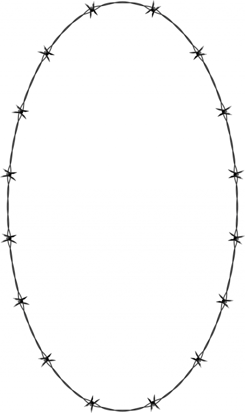 Barbwire PNG Ellips Shape free download