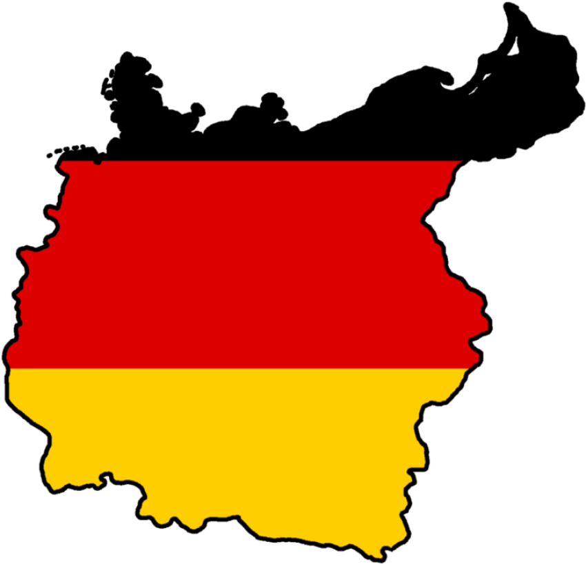 Map On Germany Flag PNG Free Transparent