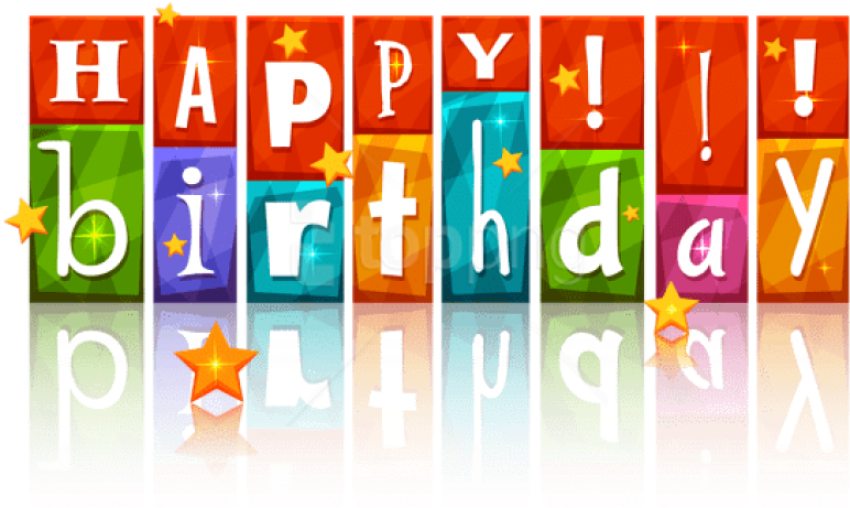 Happy Birthday Alphabets PNG Royalty Free Vector Transparent