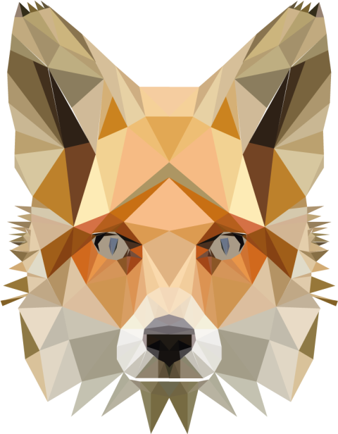 HD Art Graphic Red Fox face  PNG Icon