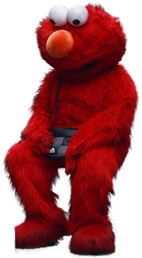Sad Elmo Cartoon Character PNG Free Download