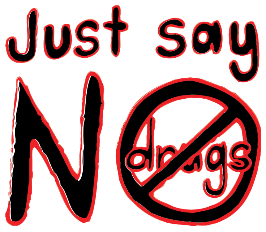 Hand art on just say No Drugs PNG photo free Download