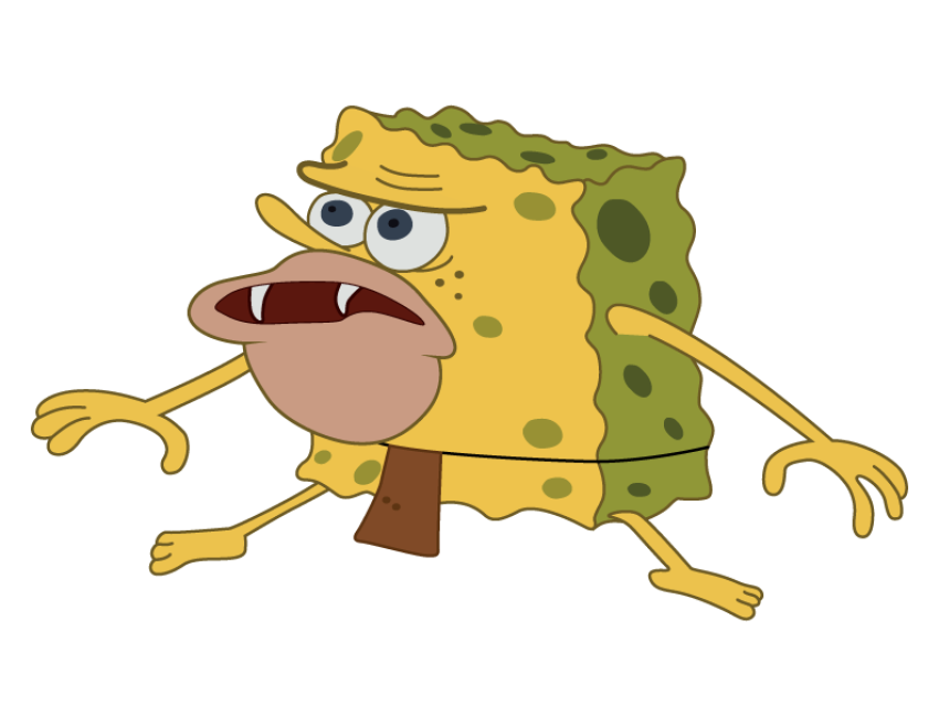 Prehistoric Spongebob PNG Cartoon Free Image