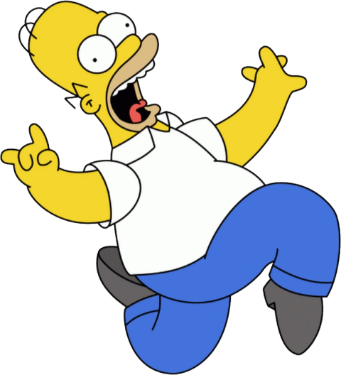 Running The Homer Simpsons PNG Cartoon Free Download