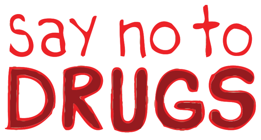 Animated say No to Drugs PNG Text Free Download