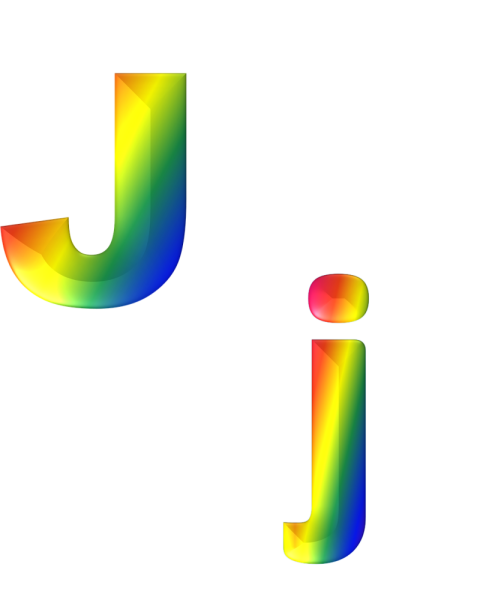 Colorfull J Letter PNG Image On Transparent Image