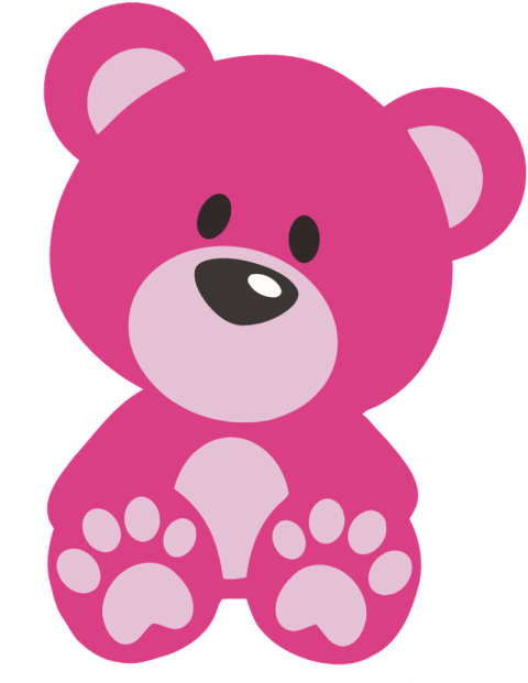 Clipart Pink Teddy Bear PNG Cute Image Stiker Remove background