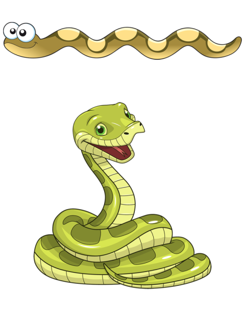 Cartoon Snake PNG Character Transparent Background