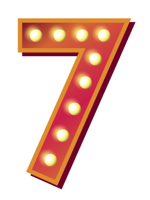 Cute 7 Number PNG Image