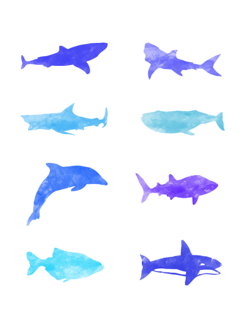 Marine fish animal ink element PNG Free Download