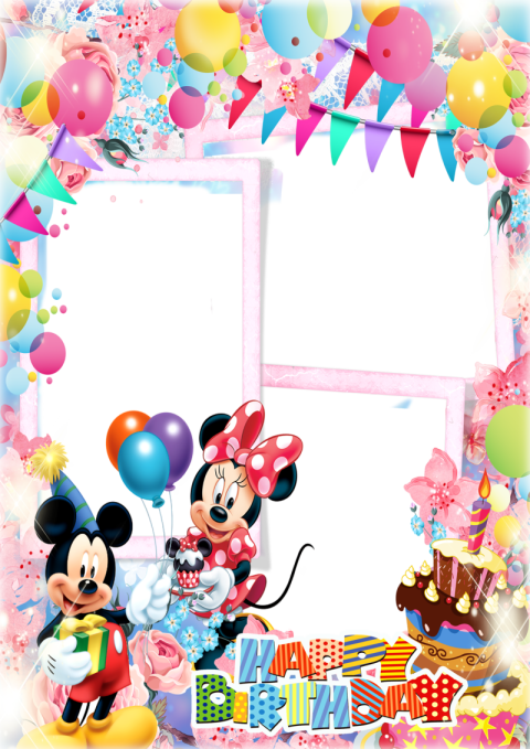 PNG Cartoon Litter Baby Birthday Photo Frame Image Download Now
