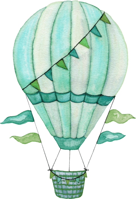 Pastel Air Balloon PNG Image Free Download