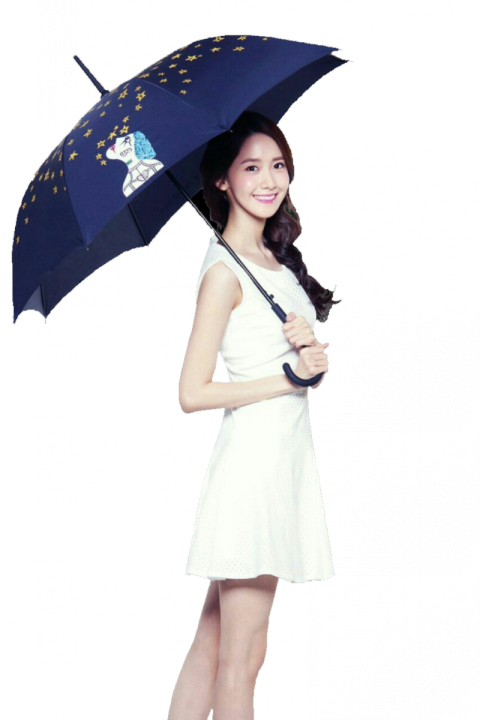 Beautiful asian girl with umbrella white dress free png