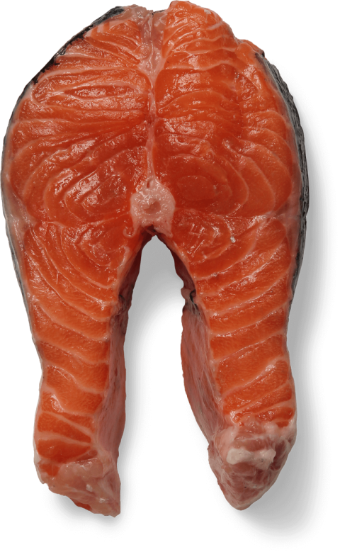 Salmon Steak,A Thick Slice Of Salmon,Delicious Flavour,HD Salmon Steak Photo Free Download PNG Image,Transparent Background
