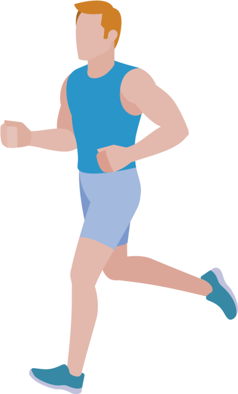 Running Man PNG Fitness Man Character Free Download